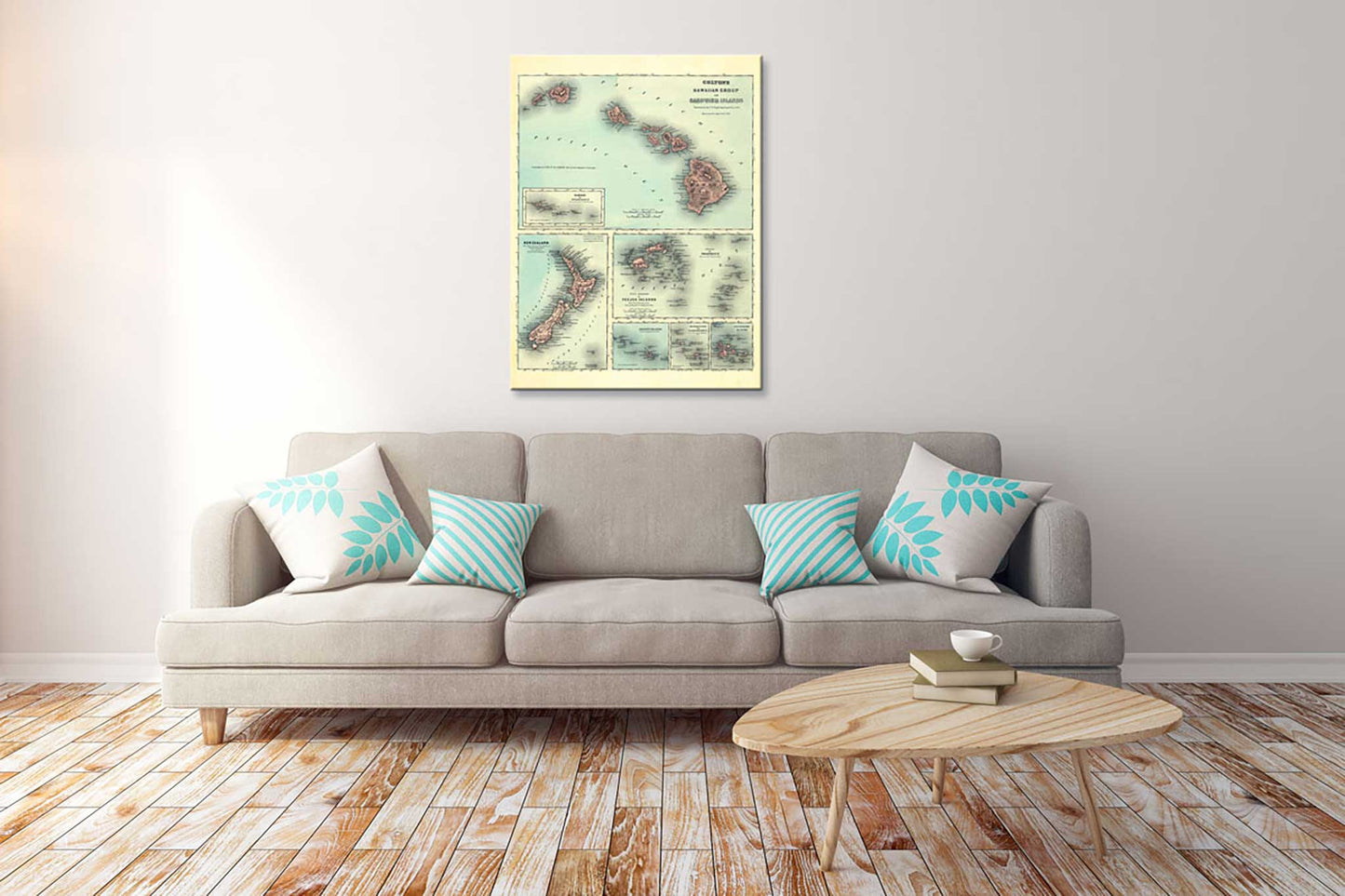 Hawaii, New Zealand, Fiji,Tonga, Samoa, French Polynesia, Marquesas, and Galapagos Islands - 1869