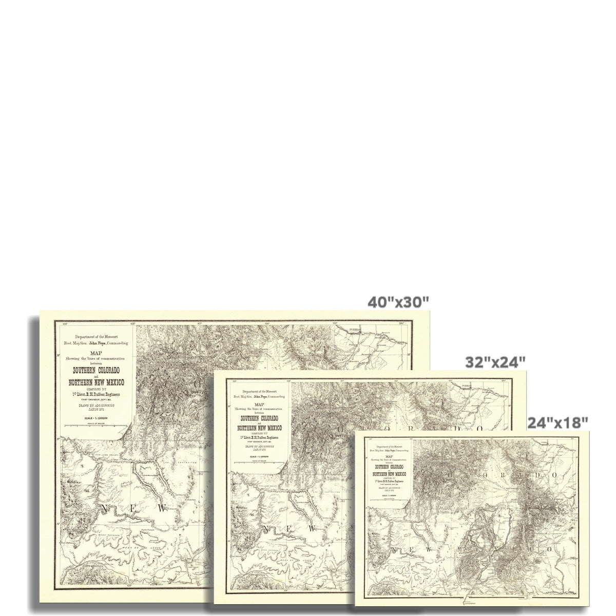 Southern Colorado and Northern New Mexico - 1876