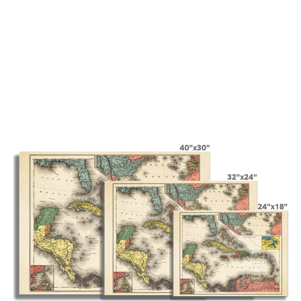 The Evening Post Map of the West Indies - 1898