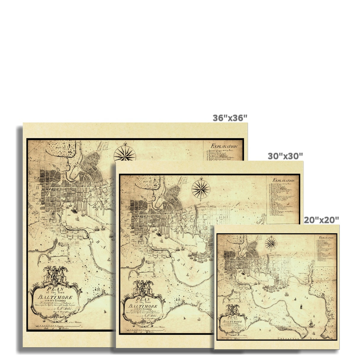 Plan of the Town of Baltimore - 1792