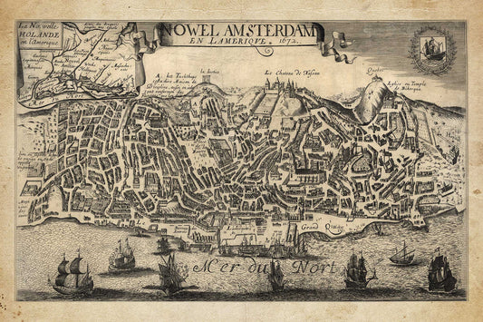 New York (Amsterdam) - 1672 Fine Art Print