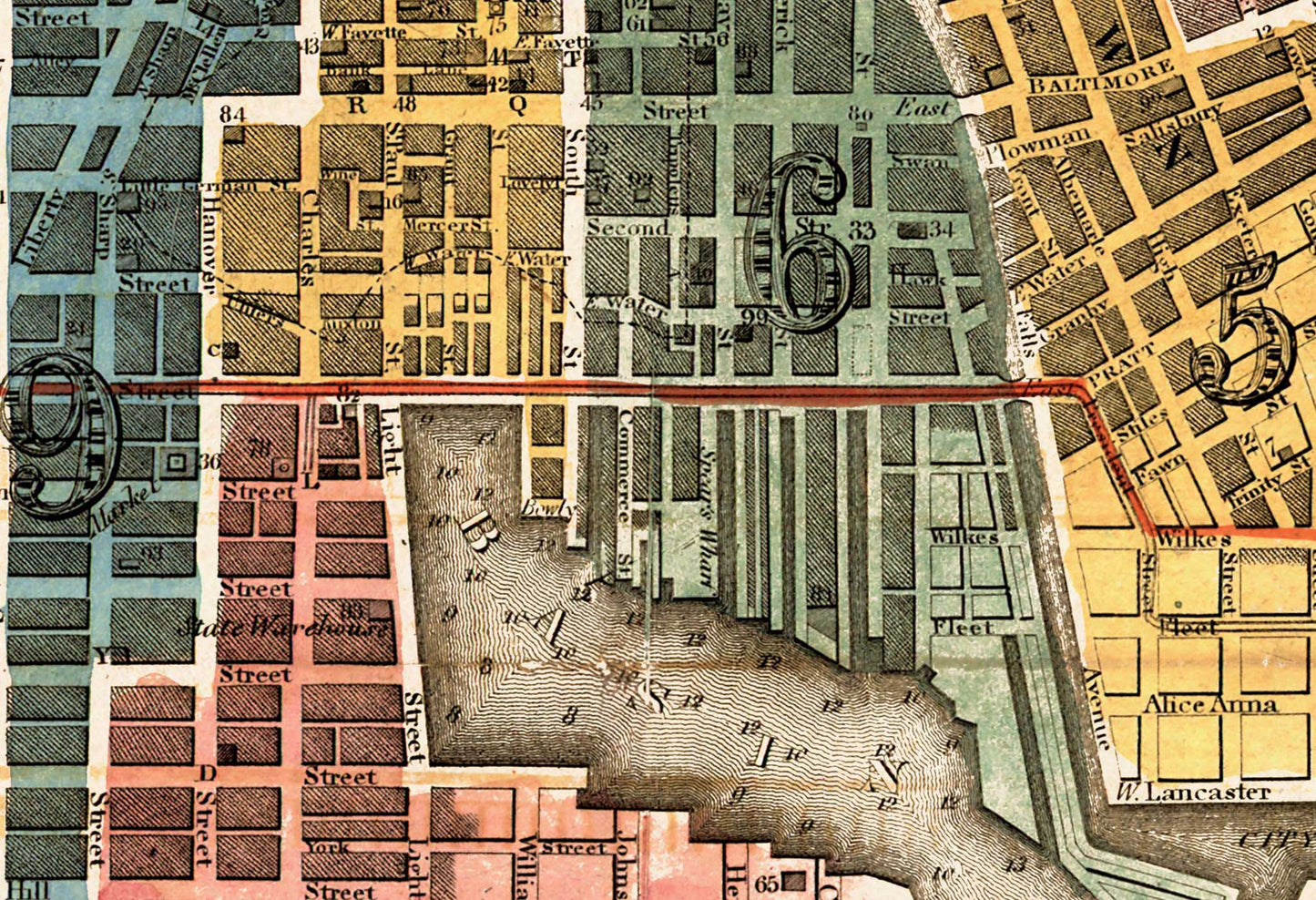 Plan of Baltimore - 1836