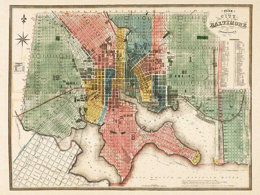 Plan of Baltimore - 1836