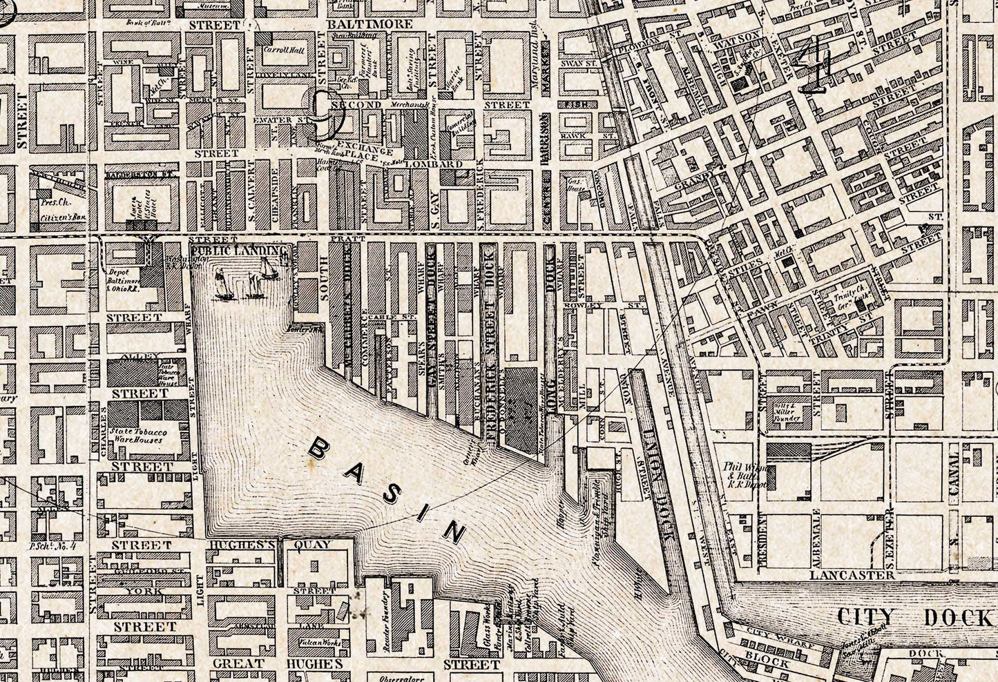 Plan of the City of Baltimore, Maryland - 1851