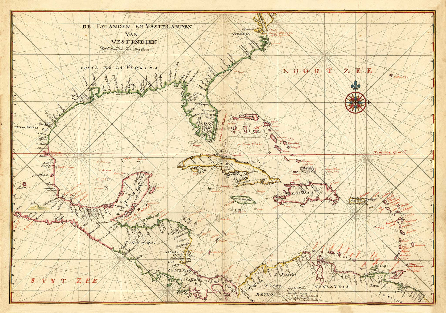 The Island and Mainlands of the West Indies - 1639