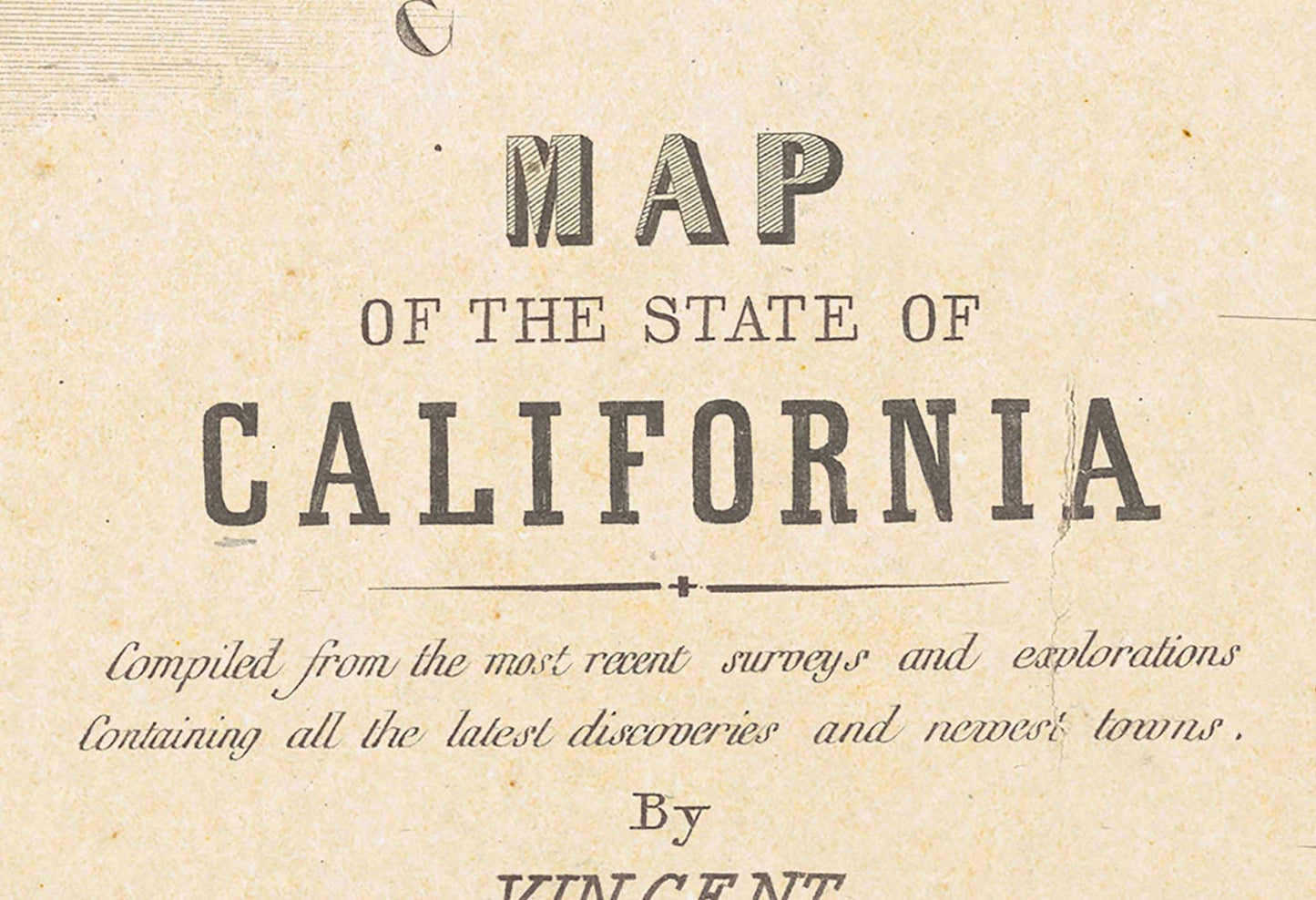 Map of the State of California - 1860