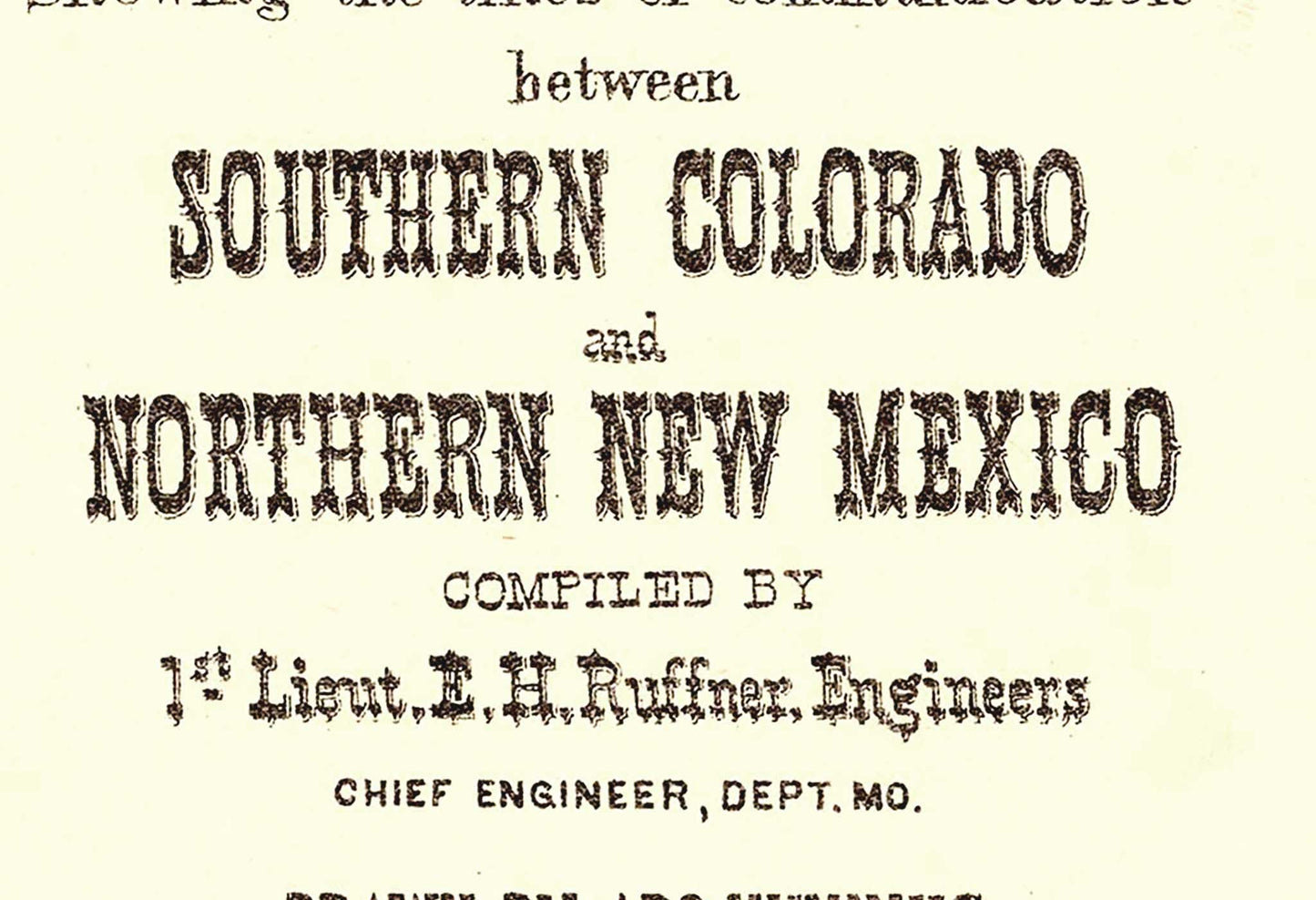 Southern Colorado and Northern New Mexico - 1876