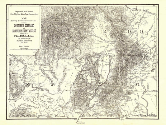 Southern Colorado and Northern New Mexico - 1876