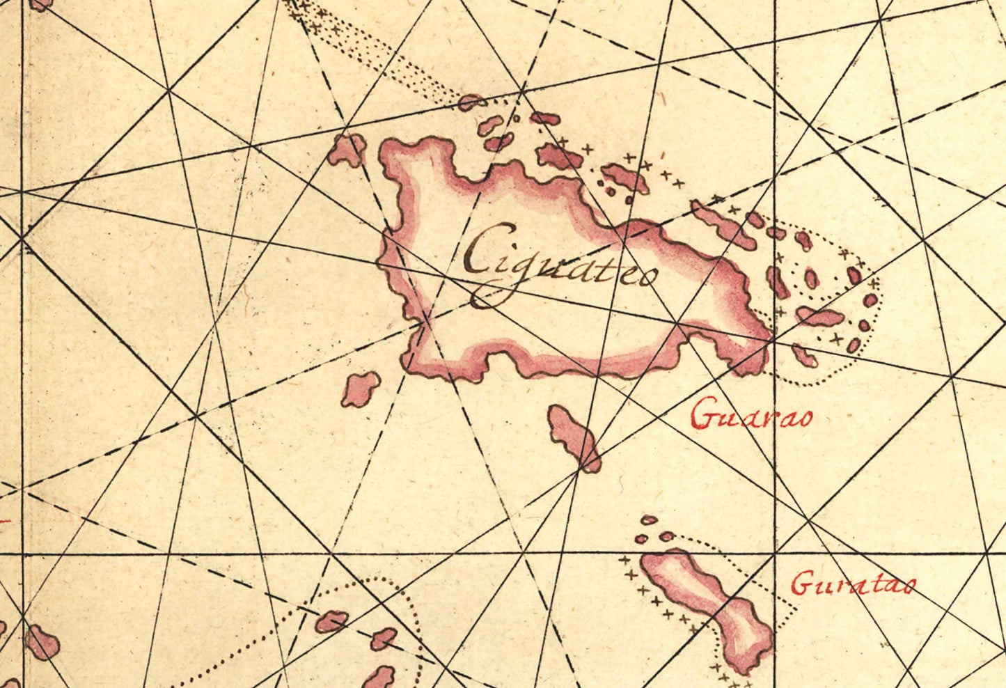 Map of the Bahamas and Cuba - 1650