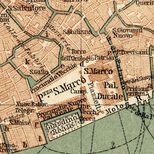 A Map of Venice - 1886