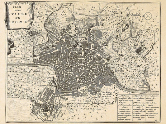 Plan of the City of Rome - 1702