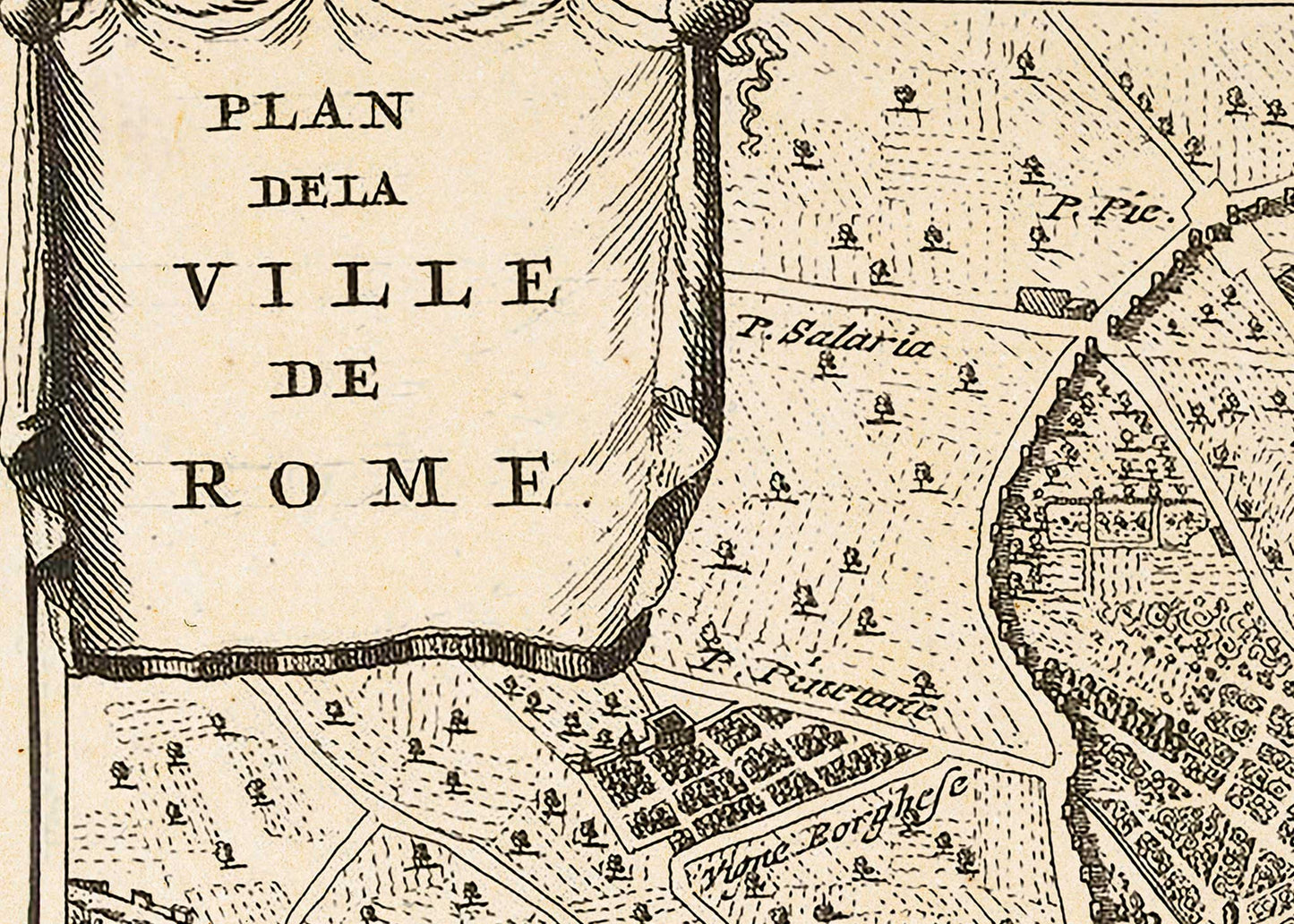 Plan of the City of Rome - 1702