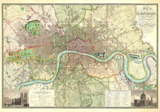 Color Map of London - 1835