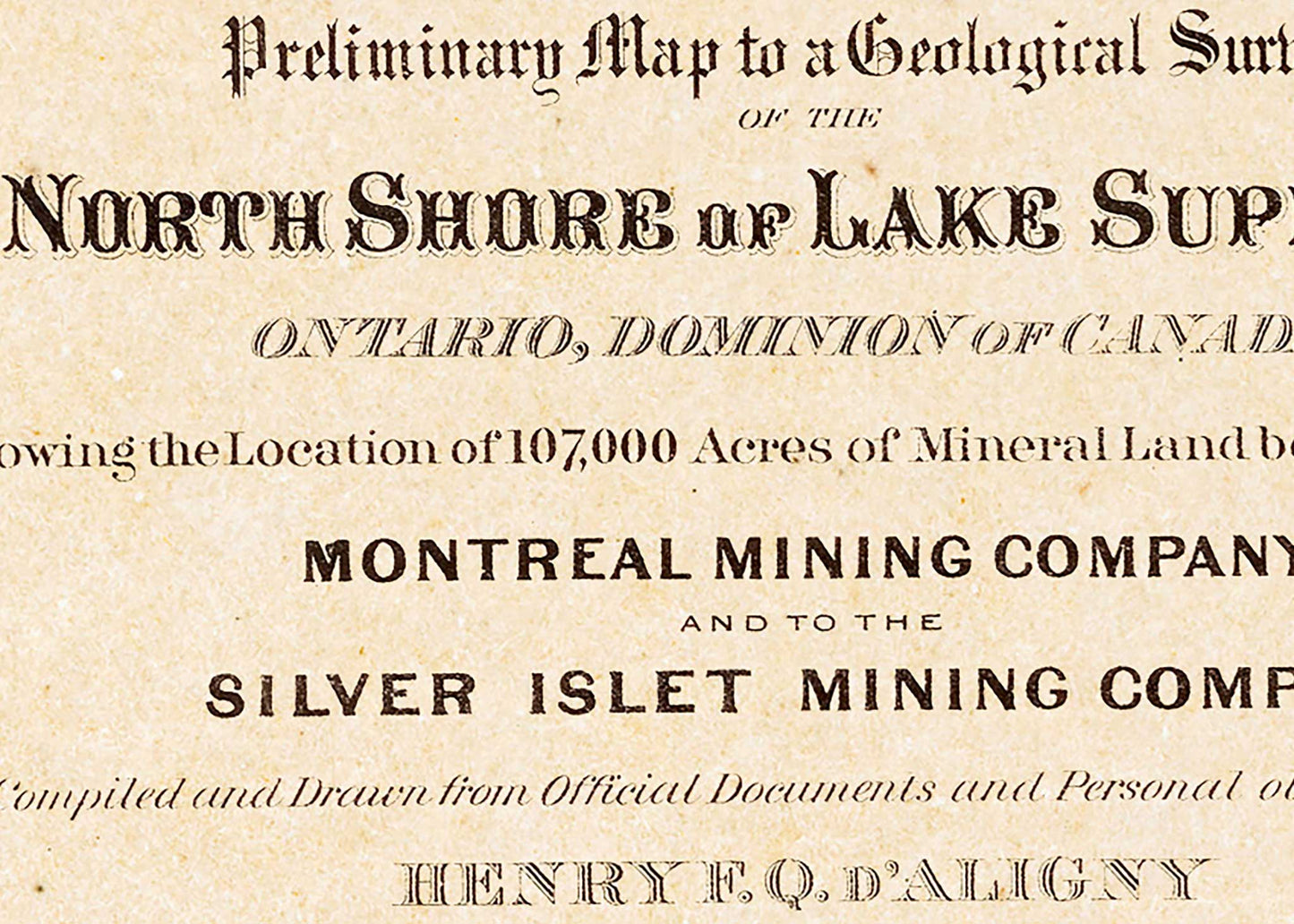 Geological Survey of Lake Superior - 1871