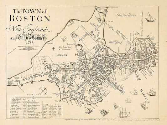 The Town of Boston - 1722