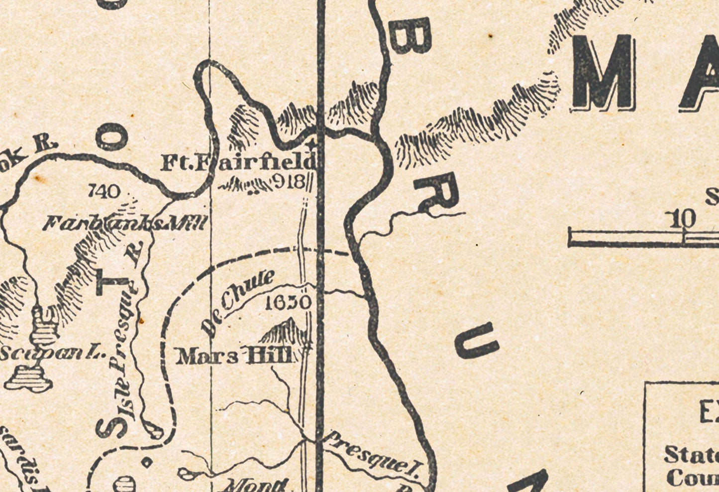 Map of the State of Maine - 1842