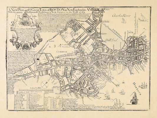 A New Plan of the Town of Boston - 1769