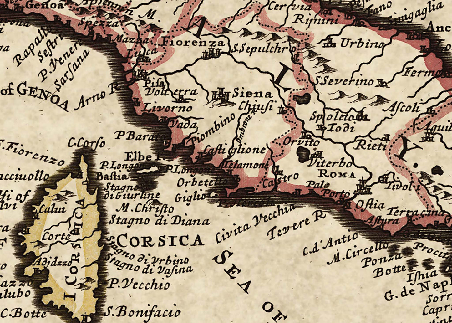 Antique Map of the Mediterranean Sea - 1680