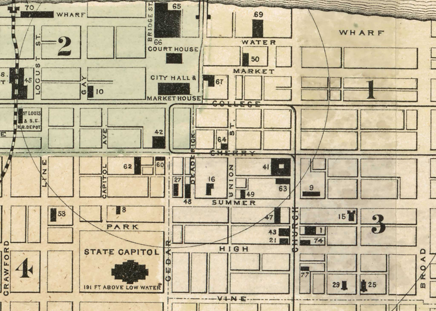 Map of the City of Nashville - 1877