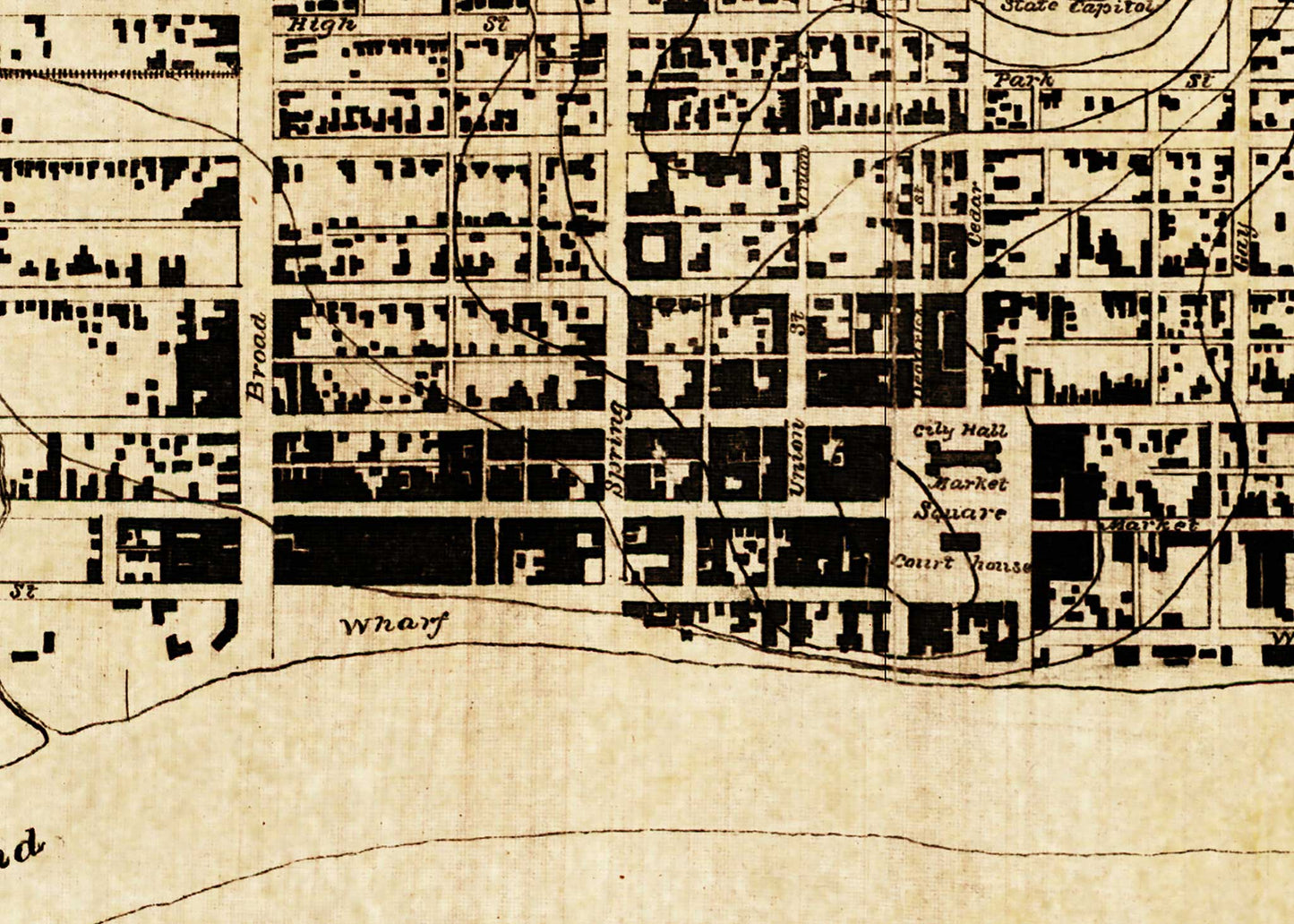 Map of Historic Nashville - 1860