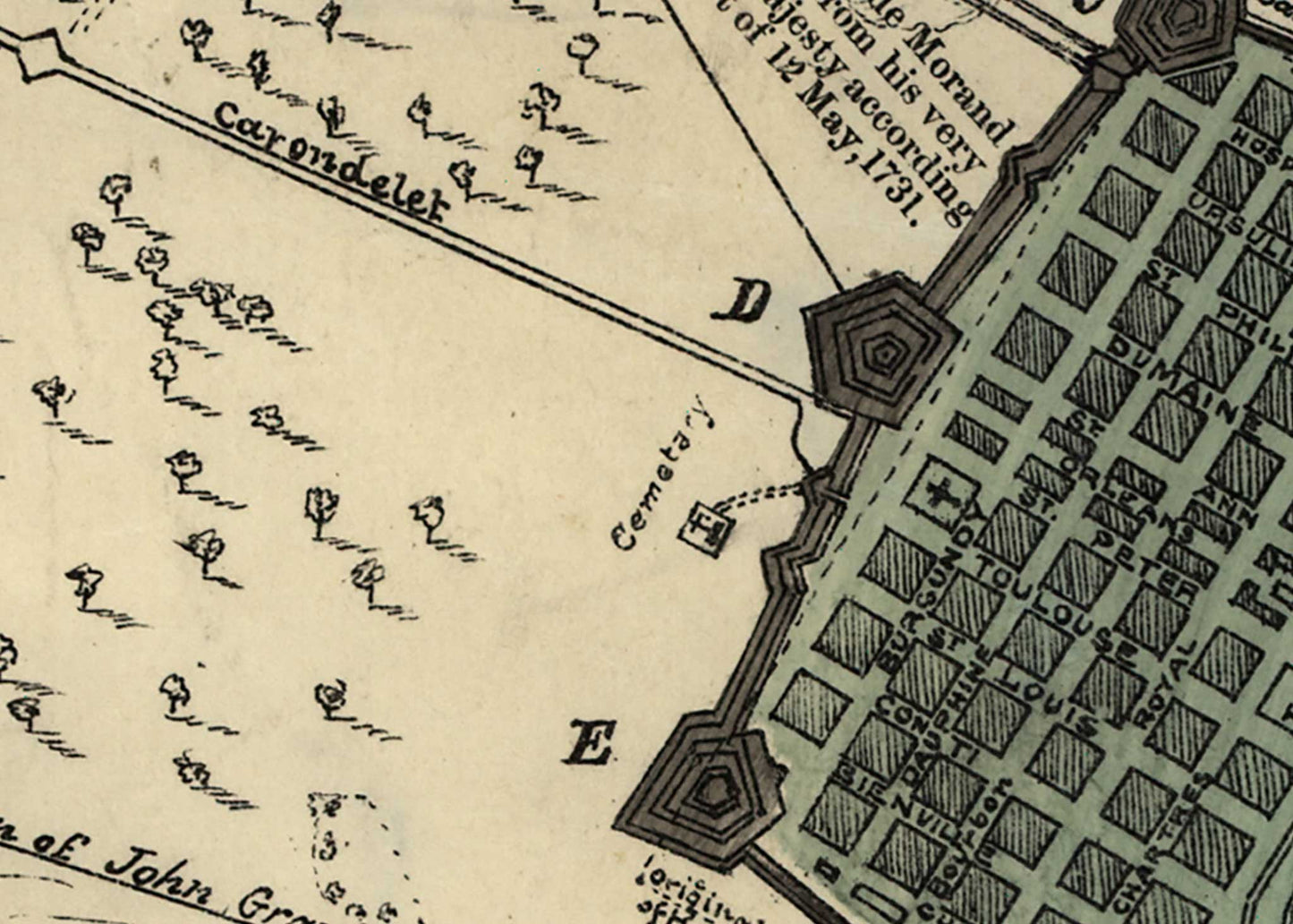 Plan of the City of New Orleans - 1875