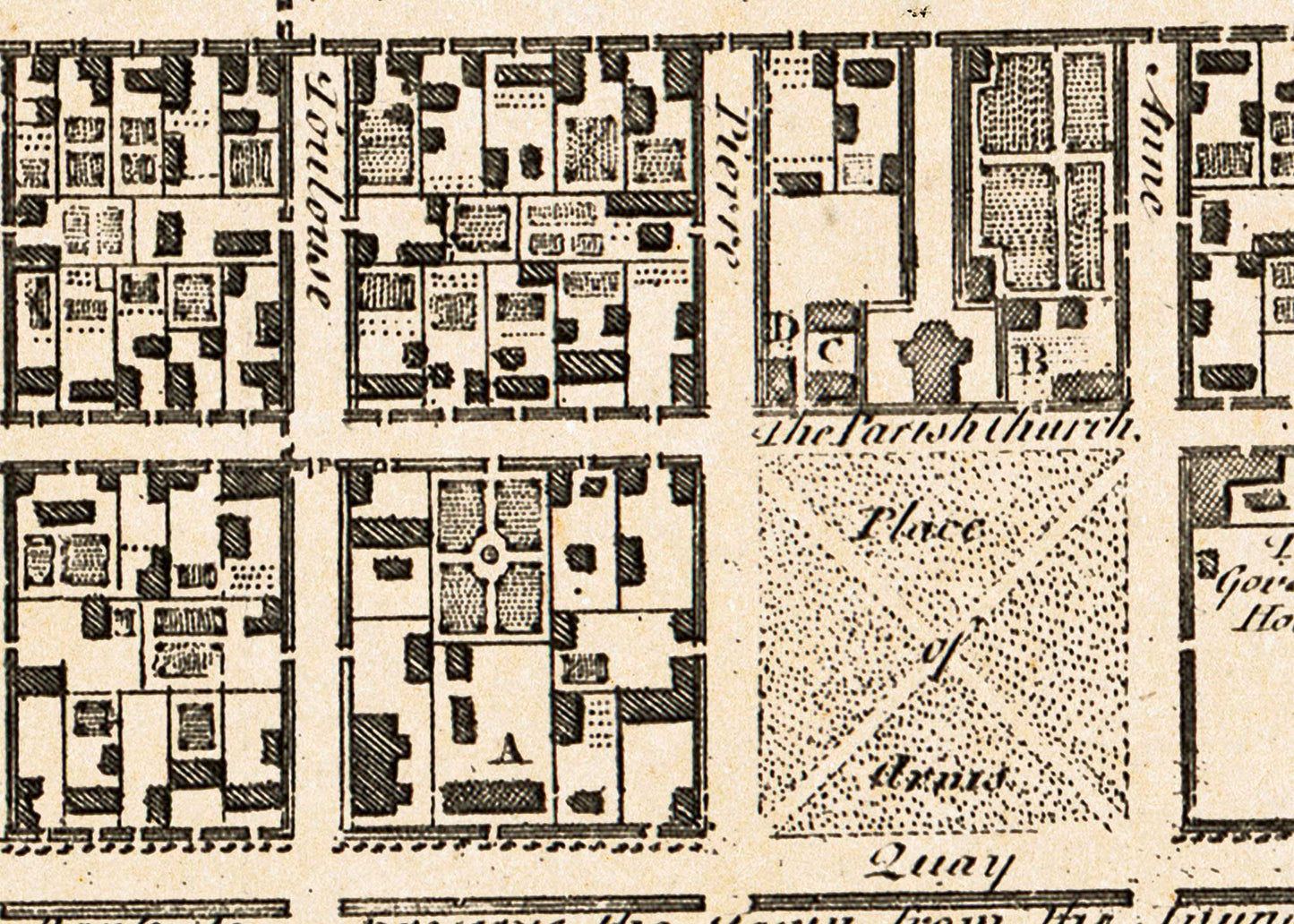 Map of New Orleans, Louisiana - 1761