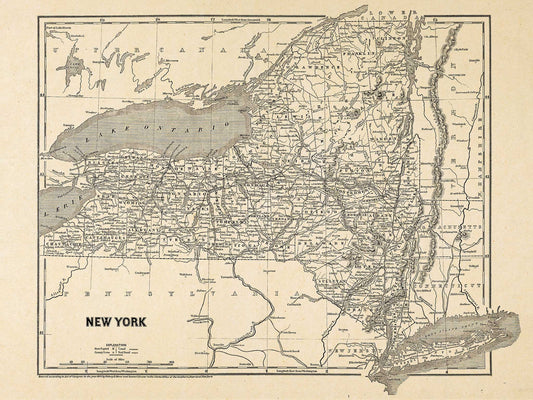 Map of the State of New York - 1842