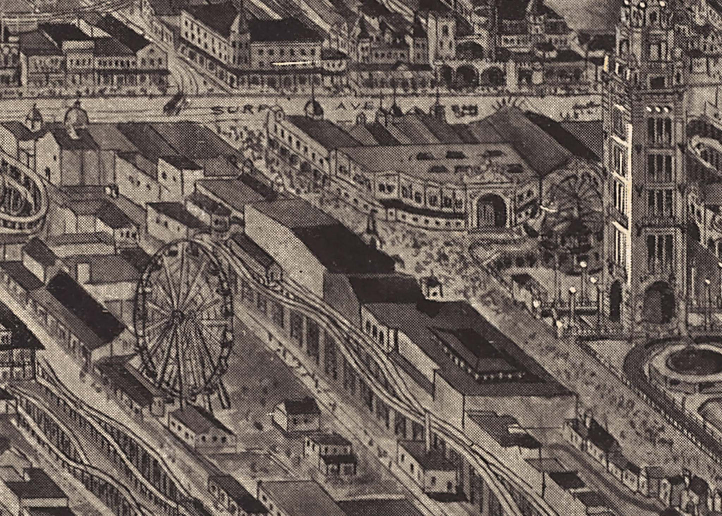 Bird's Eye View of Coney Island, NY - 1906