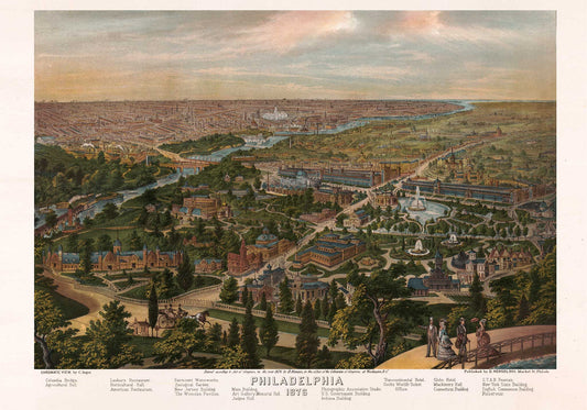 Philadelphia Centennial Exhibition Map - 1876