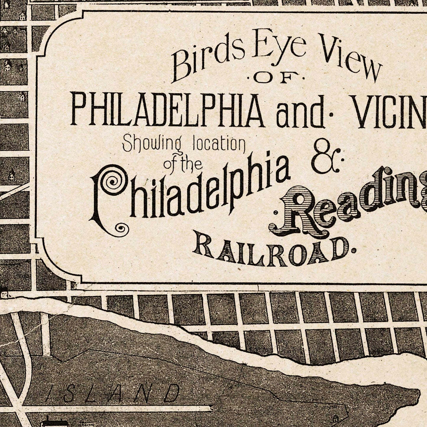 Bird's Eye View of Philadelphia Looking North - 1870 Fine Art Print