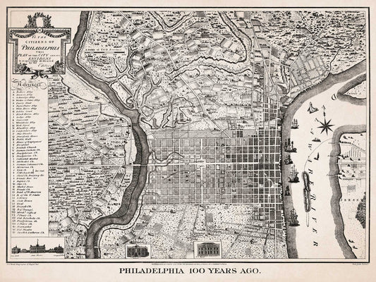 Map of Philadelphia - 1775 Fine Art Print