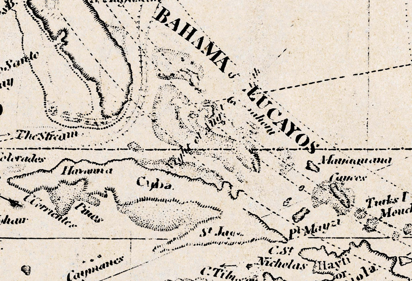 Chart of the Atlantic Ocean - 1831