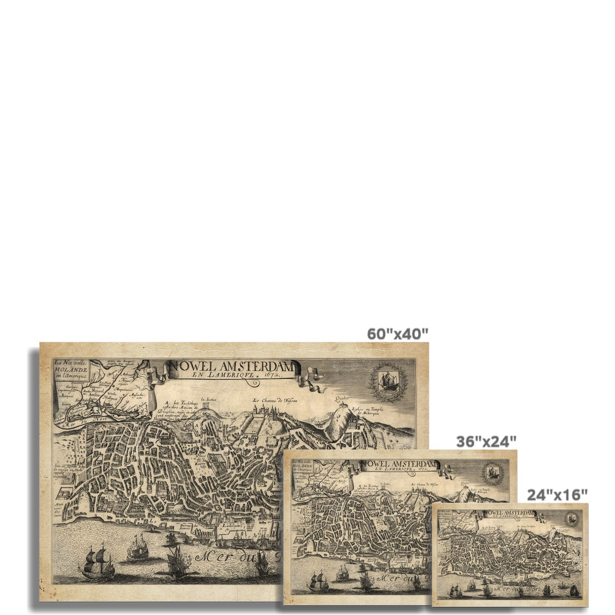 New York (Amsterdam) - 1672 Fine Art Print